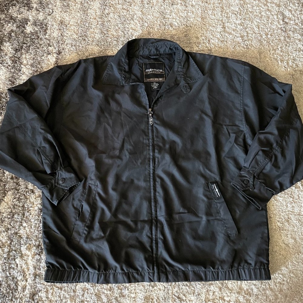FORD Thunderbird Truck Muscle Car Black Zip Up Jacket Coat Mens sz XXL